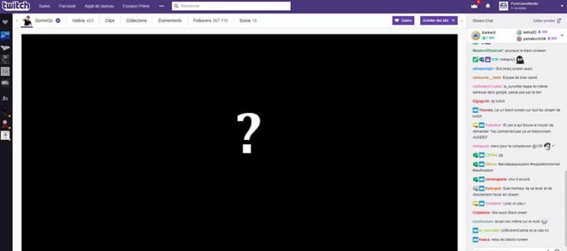 Twitch, Black Screen : une panne mondiale impacte le site de streaming