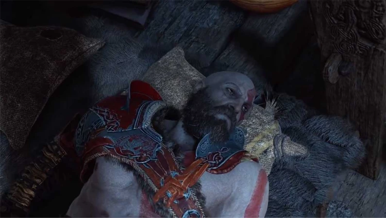 Reposer votre personnage Kratos en appuyant sur la touche "Cercle" de votre manette