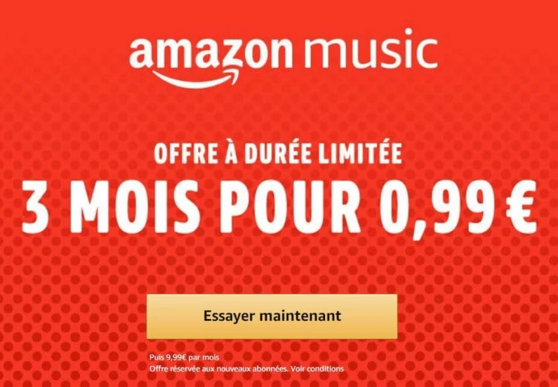 Black Friday 2018 : Amazon Music à 0,99 € pour 3 mois d'abonnement