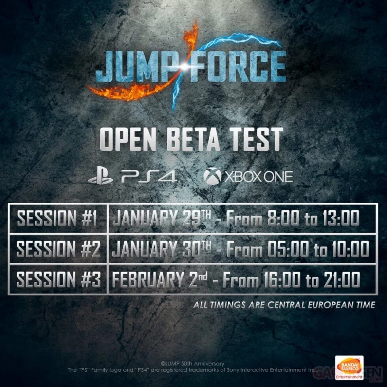 Jump Force : Toutes les dates et horaires de la bêta ouverte