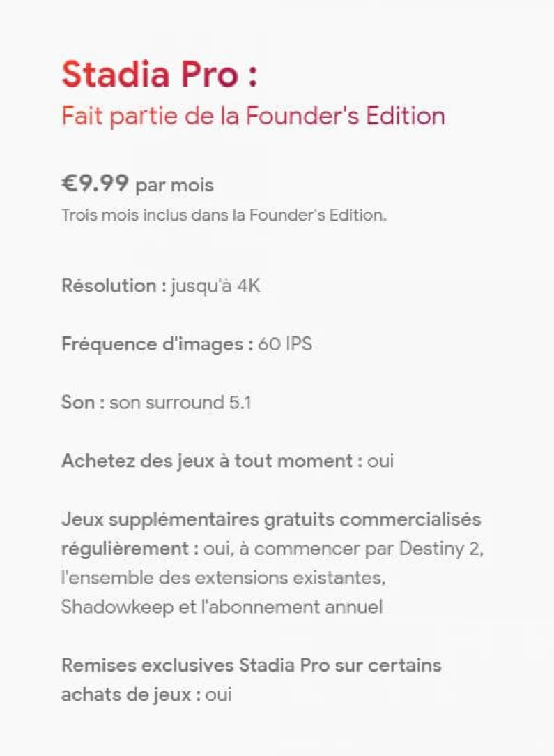Google Stadia - Prix Founder Edition, Stadia Pro & Stadia Base gratuit